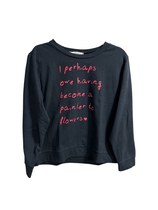 dear drew Sweaters - Dear Drew Black Graphic Sweatshirt M Quote Crewneck Pullover Casual Cozy